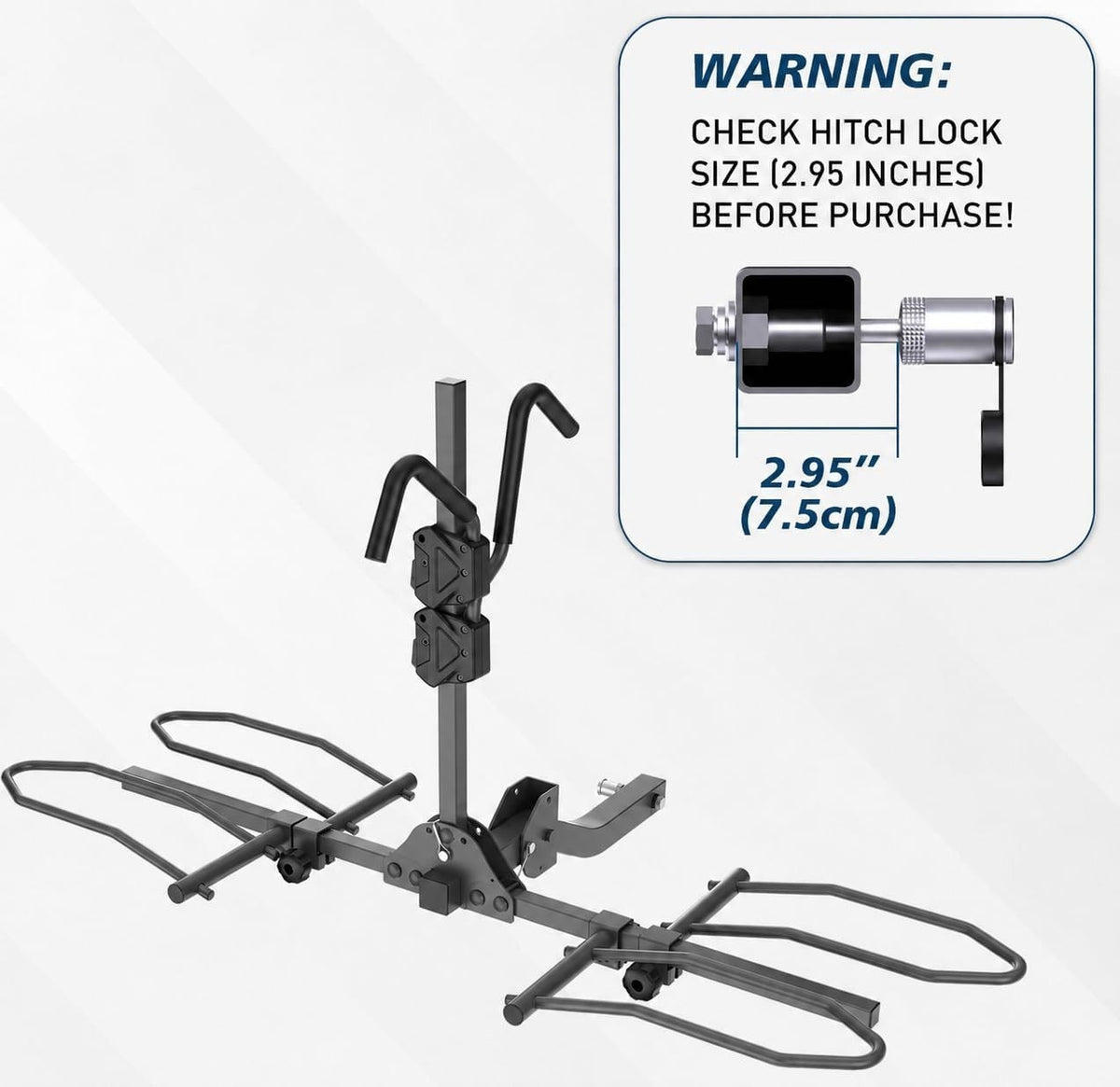 Heavy Duty 2 Bike Hitch Mount Rack for Car Truck SUV 2-Inch Receiver Foldable