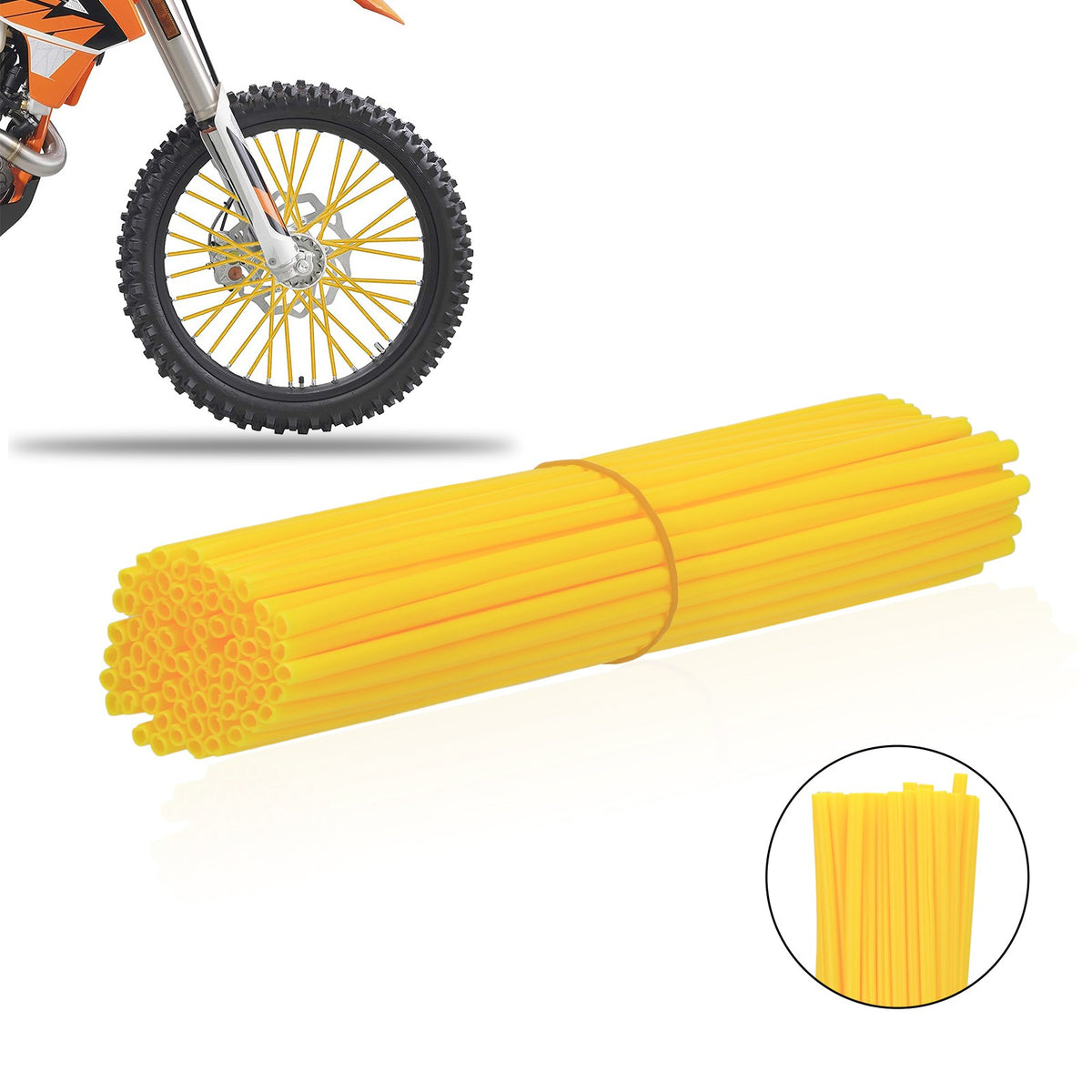 Universal Bike Spoke Skin Covers 72PCS Motorcycle Rim Protector Wraps