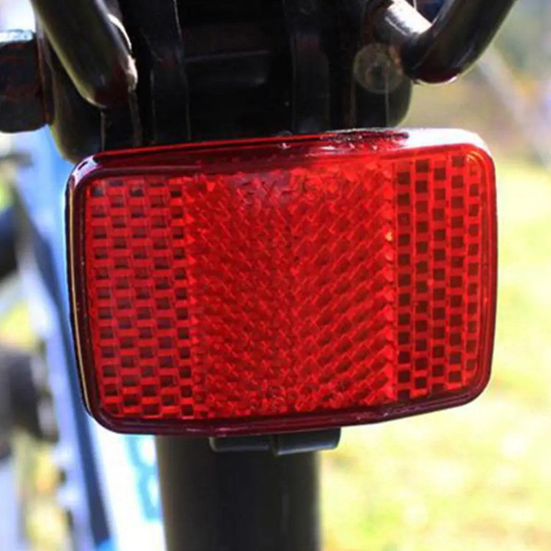 Bike Reflector Set Front White & Rear Red Safety Warning Lights