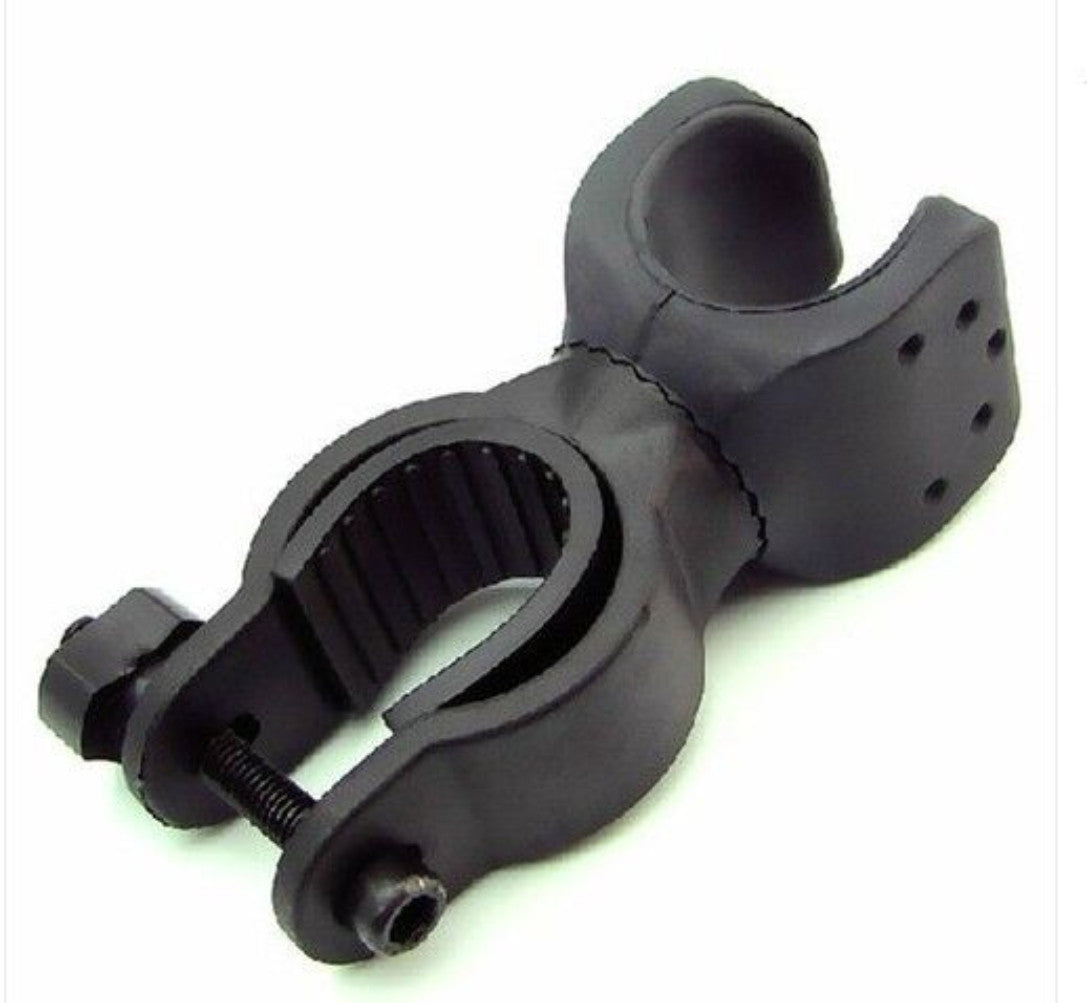 2PCS Bicycle LED Flashlight Mount Holder Clip Clamp - 360 Degree Rotation