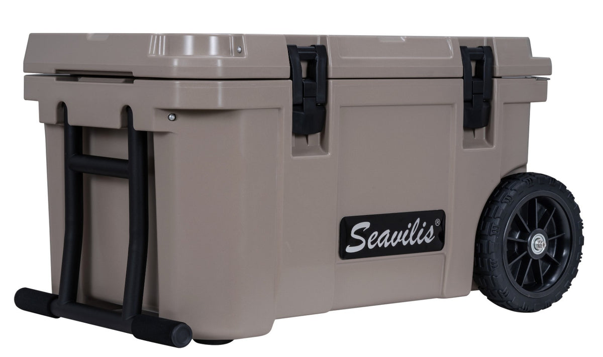 Heavy Duty 45QT Wheeled Portable Ice Cooler with Rotomolded Construction