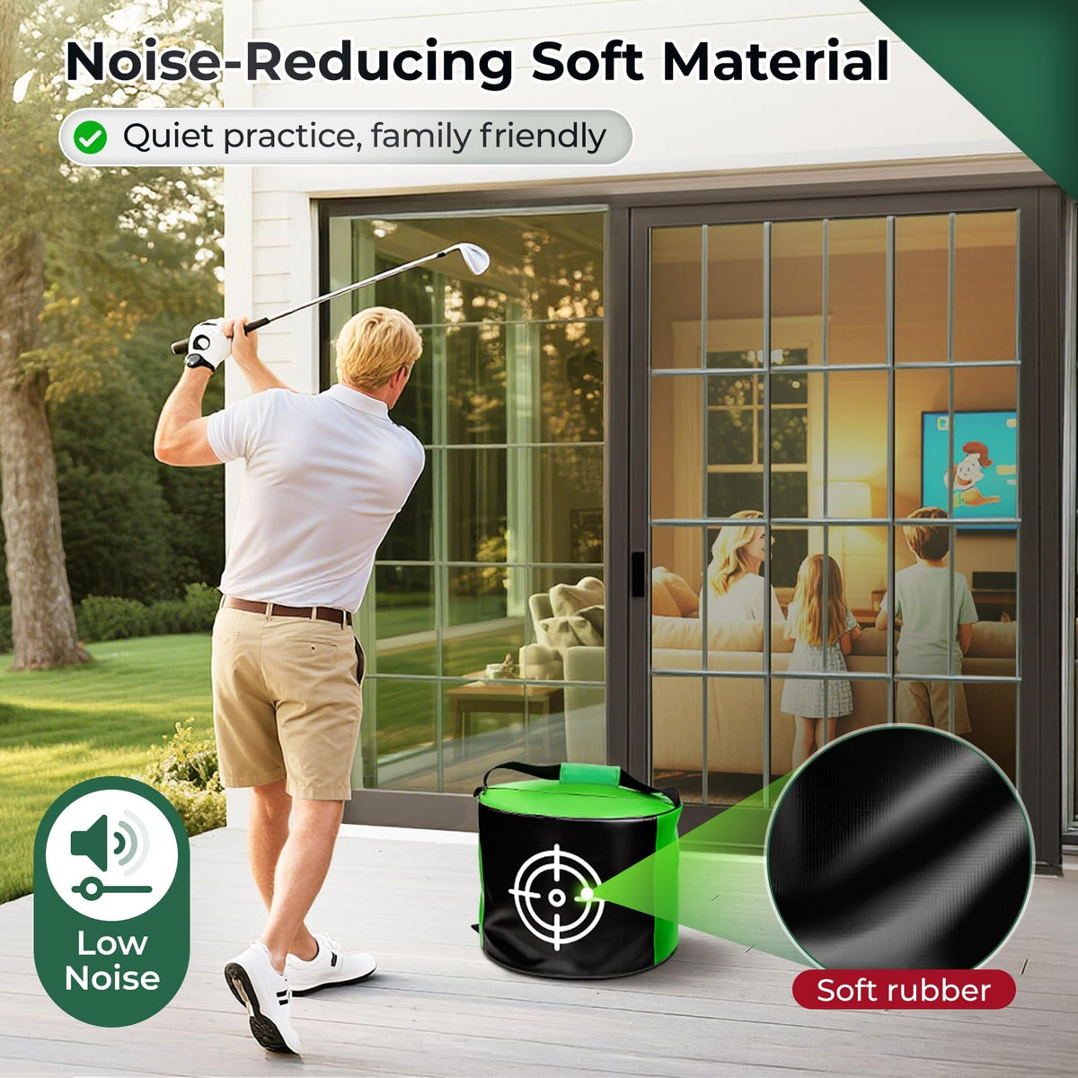 Golf Impact Bag for Practice Durable Swing Training Aid with Target