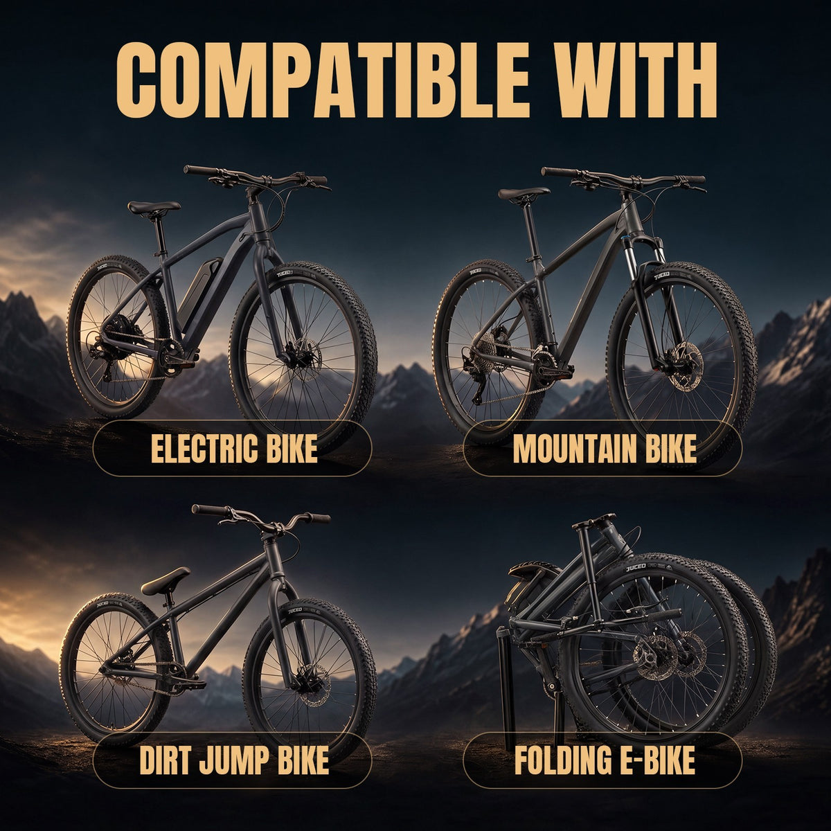 2PCS Folding Bike Tires & Inner Tubes with Tire Levers - Off-Road Bicycle Accessories