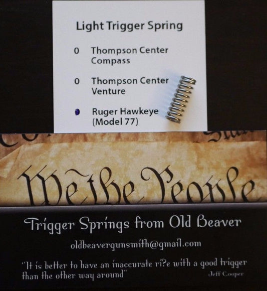 Ruger M77 Hawkeye Trigger Spring - Light, Hunter-Grade Replacement