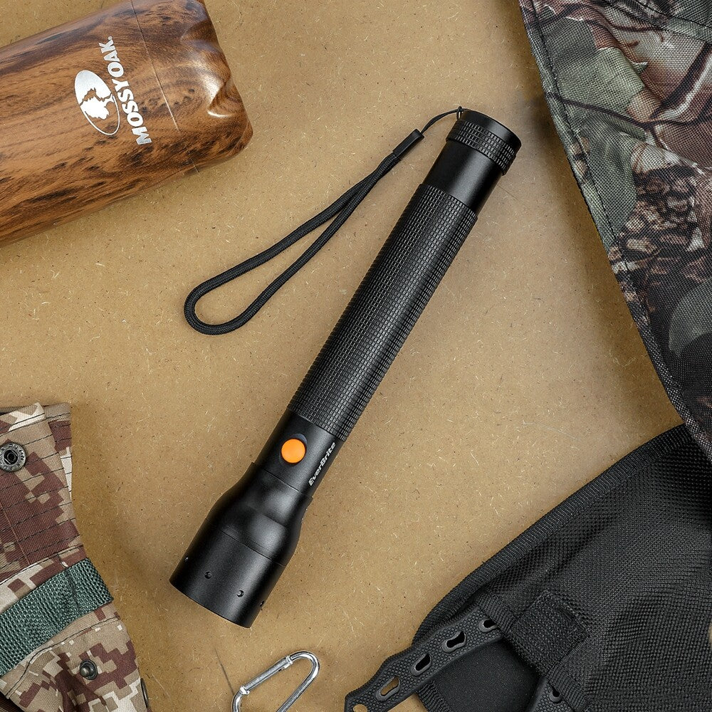 Super Bright LED Tactical Flashlight 900 Lumens with 3 Modes, Focus Zoom, Durable Aluminum Body