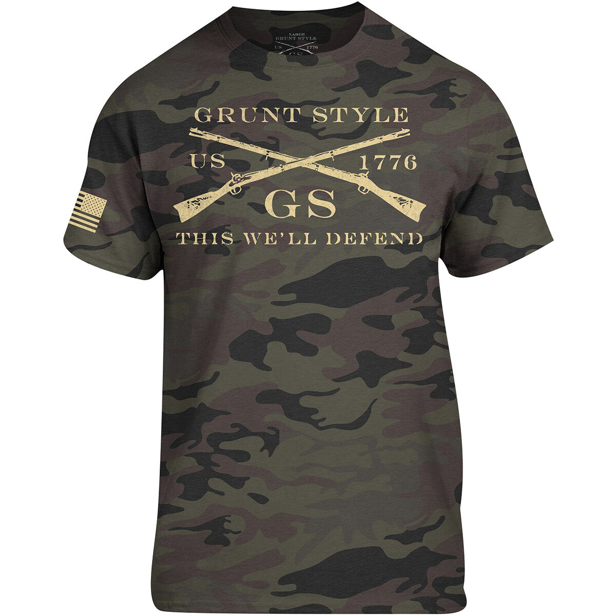 Basic Logo Camo T-Shirt for Men and Women